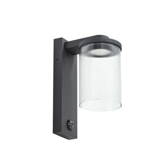 Lucande L&aacute;mpara de pared exterior de aluminio negro
