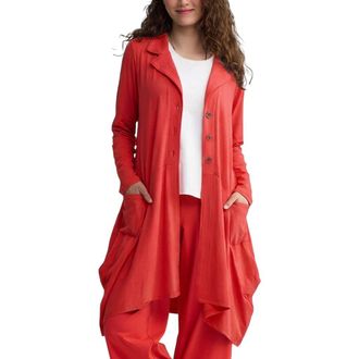 Luukaa D'Celli Liora Voluminous Jersey Jacket in Vermillion at Nordstrom, Size X-Large
