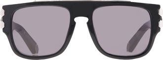 Philipp Plein Grey Square Mens Sunglasses SPP011X 0700 55