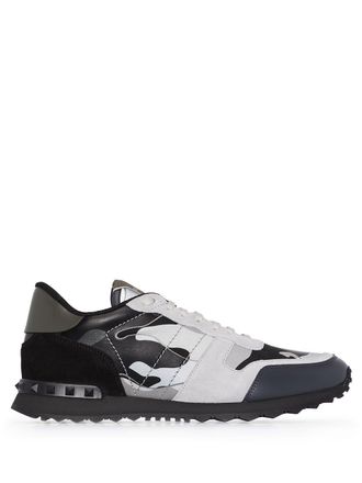 Valentino Garavani Rockrunner sneakers met camouflageprint - Grijs