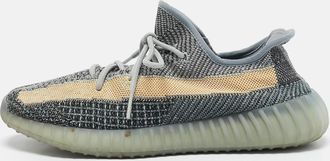 adidas Adidas x Yeezy Boost 350 V2 Ash Blue/Grey Knit Fabric Lace Up Sneakers Size 44 2/3