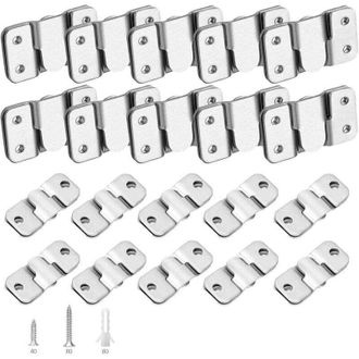 OEM Kit De 20 Soportes De Montaje Empotrados Ocultos, De Acero Inoxidable, Con Gancho Entrelazado Para Colgar En La Pared, De Alta Resistencia, Para Colga