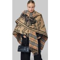 Burberry Reversible Etched Knight Wool Cape