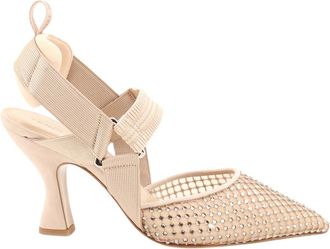 Fendi Schoenen, Dames, Beige, 38 EU, Su&egrave;de, Colibr&igrave; Slingback Pomp