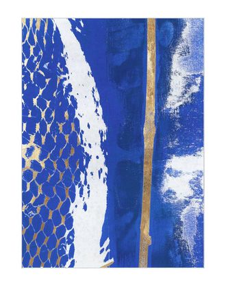 Empire Art Direct Fishermans Wharf I Washable Blue Art Area Rug