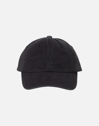 Stone Island Mens Stone Island Brushed Cotton Black Baseball Cap - Size: U