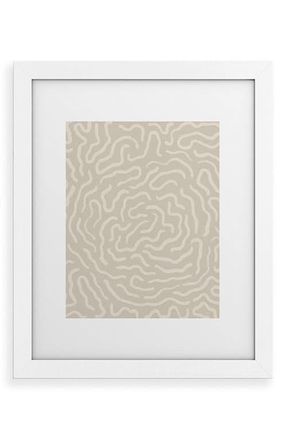 Deny Designs Organic Maze Framed Wall Art in White Frame 18X24 at Nordstrom