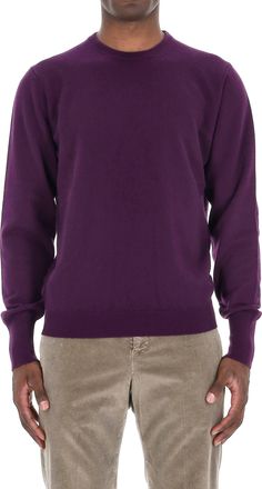 Drumohr Solid Color Pure Cashmere Crewneck Sweater