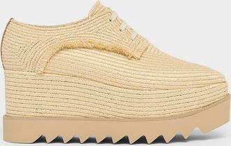 Stella McCartney 80mm Sneak-Elyse Raffia Platform Sneakers