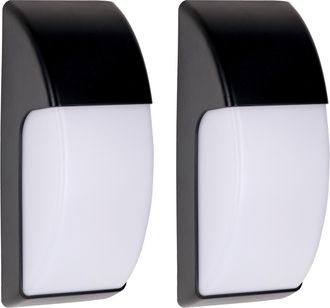 Forlight Area - (2uds) Aplique De Pared Exterior Para Bombilla E27. Aplique Exterior De Pared O Techo Para Jard&iacute;n Y Terraza. L&aacute;mpara De Pared Impermeable Ip65.
