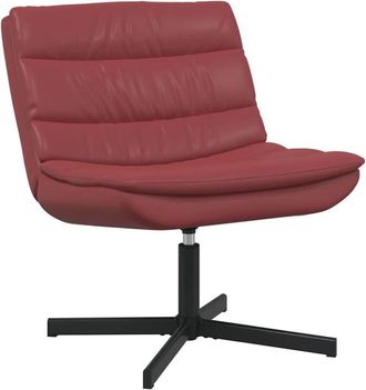 vidaXL Vidaxl - Silla giratoria Rojo vino tinto 63 x 75 x 76 cm Cuero sintético