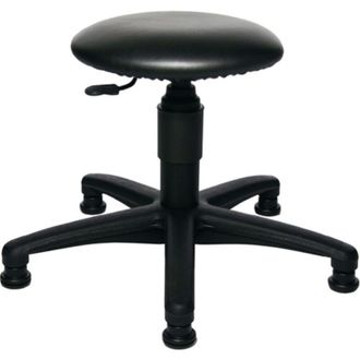 Topstar Taburete Giratorio Con Deslizadores Tapizado En S&iacute;mil Piel Asiento Negro Altura 390-520mm Topstar