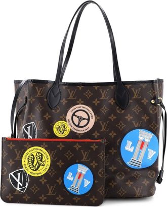 Louis Vuitton Neverfull NM Limited Edition World Tour Monogram Canvas MM tote bag - Bruin