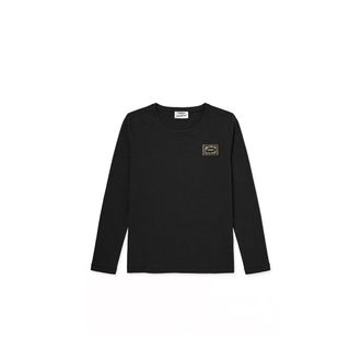 Freddy T-shirt manica lunga in cotone e modal con patch e strass