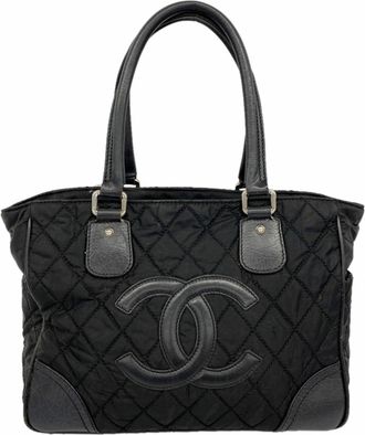 Chanel Black Nylon Tote Bag (Pre-Owned)