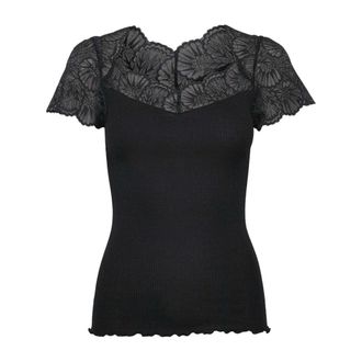 Rosemunde Dames, Blouses & Shirts, Zwart, Maat: XS Katoen