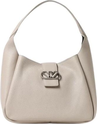 Emporio Armani Cr&egrave;me Schoudertas - Dames - Schoudertassen - Beige - ONE Size - Leer - Tassen