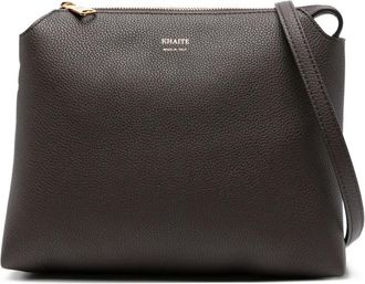 Khaite Borsa a spalla Lina in pelle con zip - Marrone