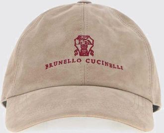 Brunello Cucinelli Suede Lambskin Leather Baseball Cap