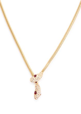 Kenneth Jay Lane Snake Crystal-embellished Necklace - Gold - One Size