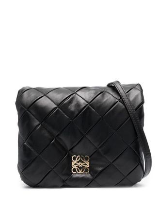 Loewe Goya Puffer crossbody bag - women - Calf Leather - One Size - Black