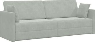 vidaXL Vidaxl - Sofá cama Gris claro 213 x 76 x 77 cm Terciopelo