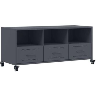 vidaXL Mobile tv Antracite 100,5x39x43,5 cm Acciaio - Vidaxl