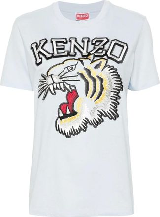 Kenzo Tiger Varsity Loose T-shirt - female - Kenzo - T-Shirts - Blue - S - Tops