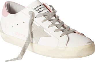 Golden Goose Vintage-Style White Leather Sneakers