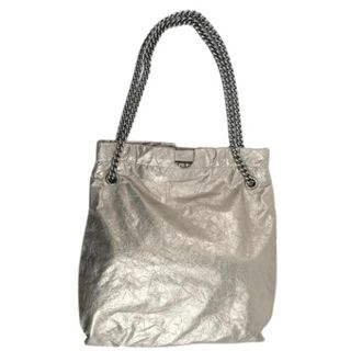 Balenciaga Pre-owned Tote Bags, female, Yellow, Size: ONE SIZE Pre-owned Crush Leather Tote Bag