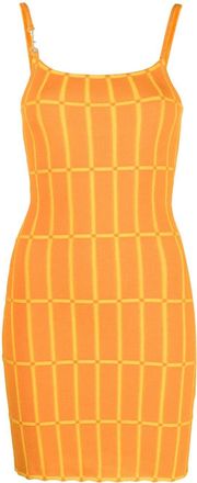 Jacquemus Maille Malha fitted dress - women - Viscose/Spandex/Elastane/Polyamide - 34 - Orange