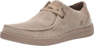 Skechers Mens MELSON-Raymon Canvas Slip ON Moccasin, TPE, 7 Medium US