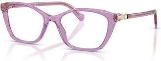 Swarovski 54mm Rectangle optical glasses in Violet at Nordstrom