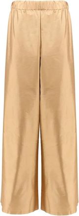 Max Mara Wide Broeken - Dames - Wijde Broeken - Bruin - M - Broeken