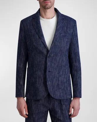 Karl Lagerfeld Men & apos;s Melange Cotton Blazer