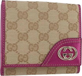 Gucci Pre-owned Wallets, female, Multicolor, Size: ONE SIZE Pre-owned Canvas Wallet