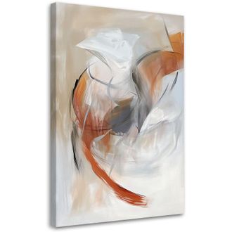 Artgeist Artgeist - Quadro su tela, Astratto moderno Pastello Beige - 80x120