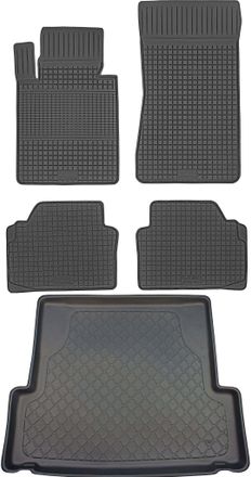 OEM Bmw Serie 3 E91 Familiar (09.2005-11.2012) Juego - Alfombrillas De Goma Para Coche + Alfombrilla Para Maletero