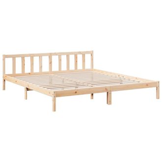 vidaXL Cama Extralarga Sin Colch&oacute;n Madera Maciza De Pino 180x220 Cm Vidaxl
