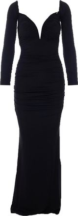 Elisabetta Franchi Black Red Carpet Dress