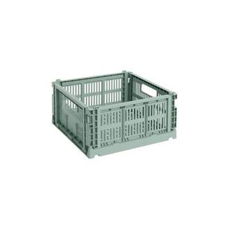 HAY Basket Colour Crate - Green - Recycled polypropylene - Designer Hay Studio