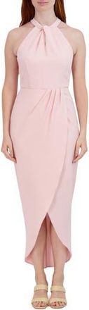 Julia Jordan Knot Neck Halter Dress in Pink/blush at Nordstrom Rack, Size 10