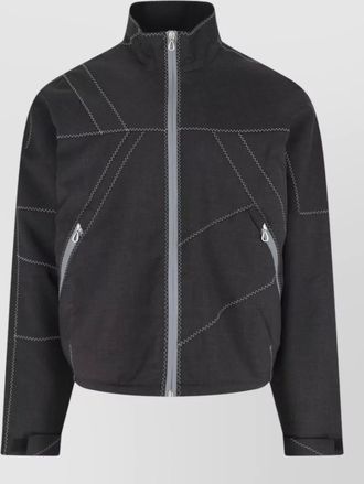 Kiko Kostadinov jacket high collar long sleeves side pockets