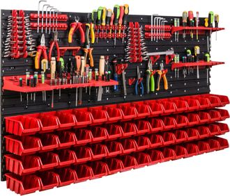 OEM Tablero De Herramientas Para Taller 156x78 Cm + 60 Bandejas