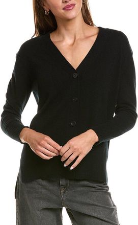 Fort&eacute; Cashmere Hi-Low Easy Button 100% Cashmere Cardigan