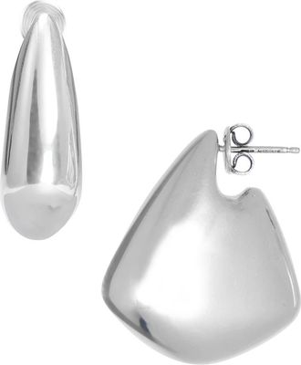 Bottega Veneta Small Vahuo Fin Earrings in 8117 Silver at Nordstrom