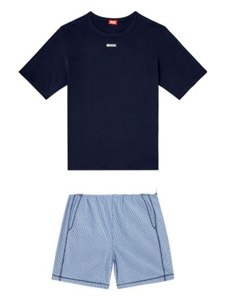 Diesel Pigiama a quadri - Blu