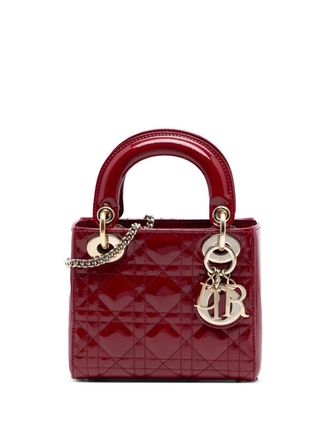 Dior 2019 Mini Patent Cannage Lady Dior satchel - women - Patent Leather - One Size - Red