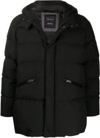 Herno Zwarte Oversized Donsjas Gore-Tex Infinium - Heren - Gewatteerde jassen - Zwart - M - Polyester - Jassen