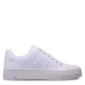 DKNY Womens DKNY York Lace Up Trainers in White
